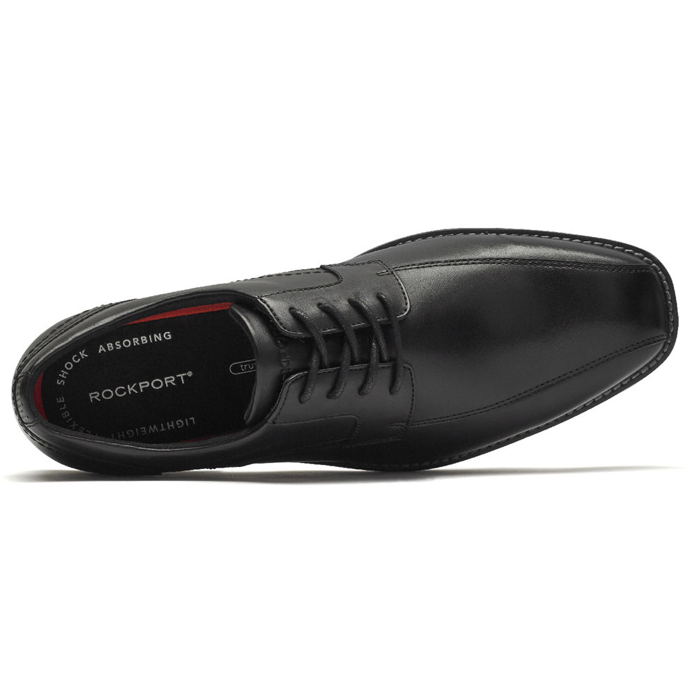 Rockport Singapore Mens Oxfords - Slayter Bike Toe Black - PX5308974